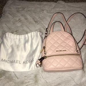 Michael Kors Quilted-Leather Backpack